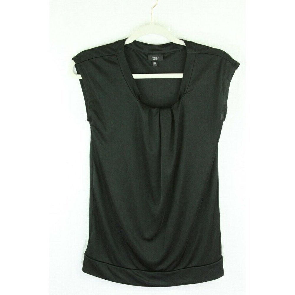 Mossimo Black Top Women's Size XS Satin Sleeveless Evening Cocktail